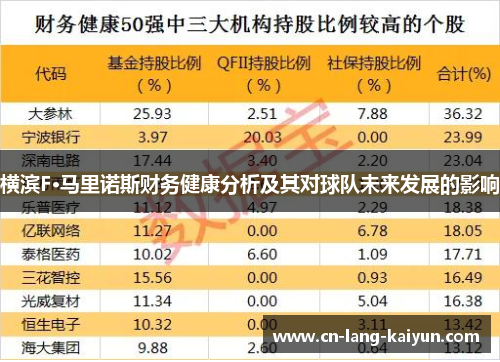 横滨F·马里诺斯财务健康分析及其对球队未来发展的影响
