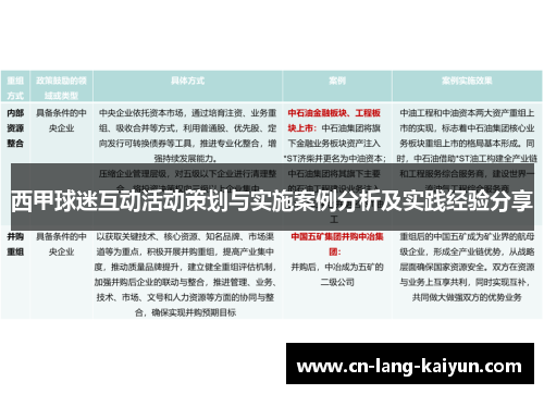 西甲球迷互动活动策划与实施案例分析及实践经验分享